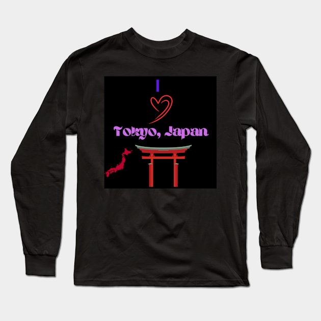 Tokyo Long Sleeve T-Shirt by Abstract Gallery